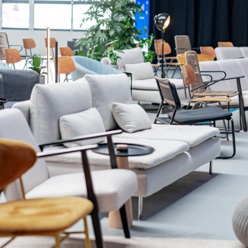 Sofa "Anni", Zweisitzer, hellbeige