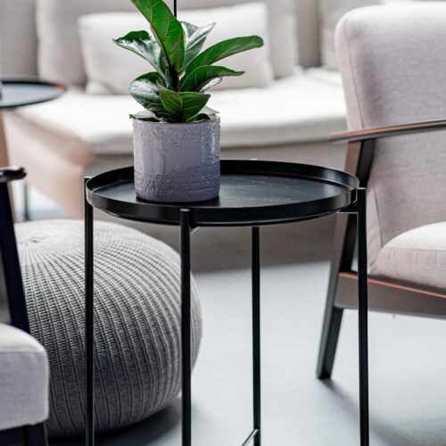 Tabletttisch, schwarz